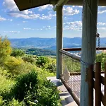 Private Mountain Log With Amazing Panoramic Sunset Views At Small Scale Nature