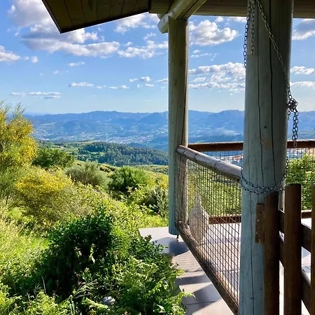 Private Mountain Log With Amazing Panoramic Sunset Views At Small Scale Nature