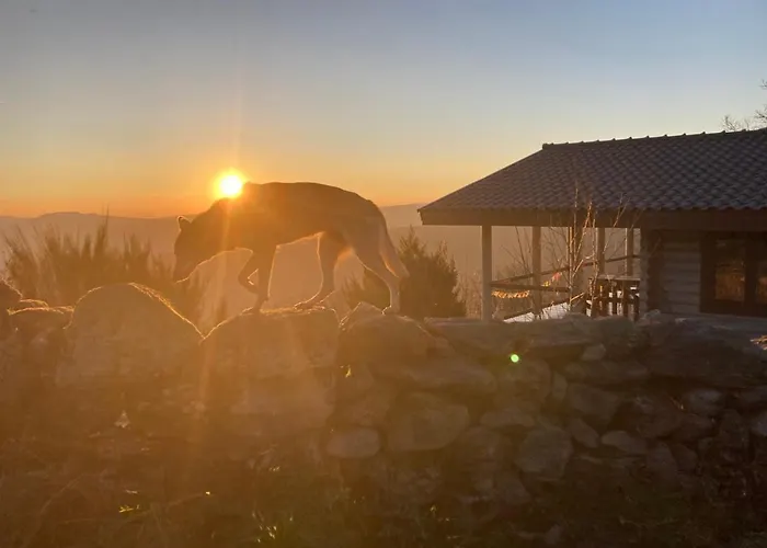 Private Mountain Log With Amazing Panoramic Sunset Views At Small Scale Nature