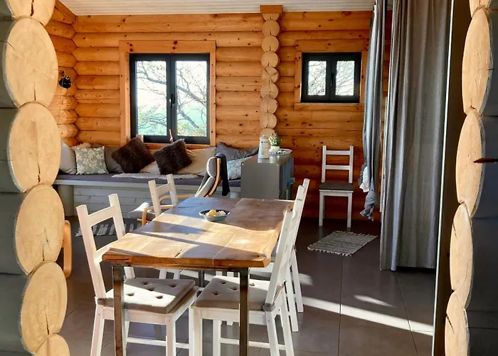 캠프장 Private Mountain Log With Amazing Panoramic Sunset Views At Small Scale Nature *