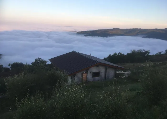 Private Mountain Log With Amazing Panoramic Sunset Views At Small Scale Nature 캠프장